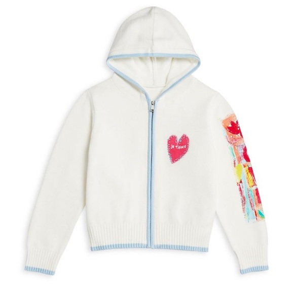 AQUA x Kerri Rosenthal Love Graphic Zip Up Hoodie - Picture 1 of 7